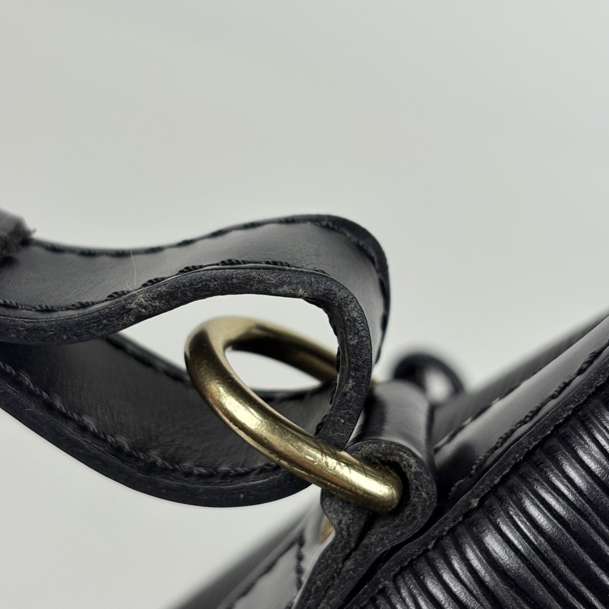 Louis Vuitton Black Noir Epi Leather Shoulder Bag