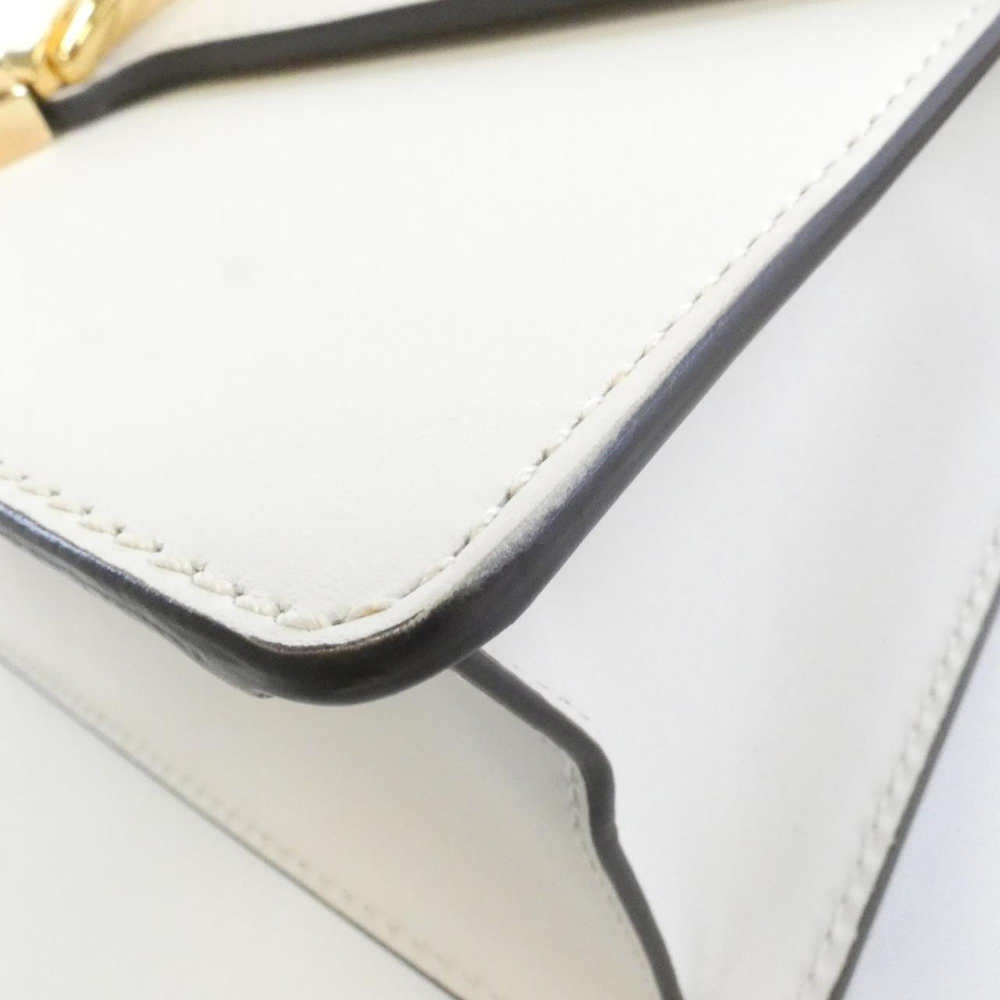 Gucci Off-White Leather Shoulder Bag (Pre-Owned)