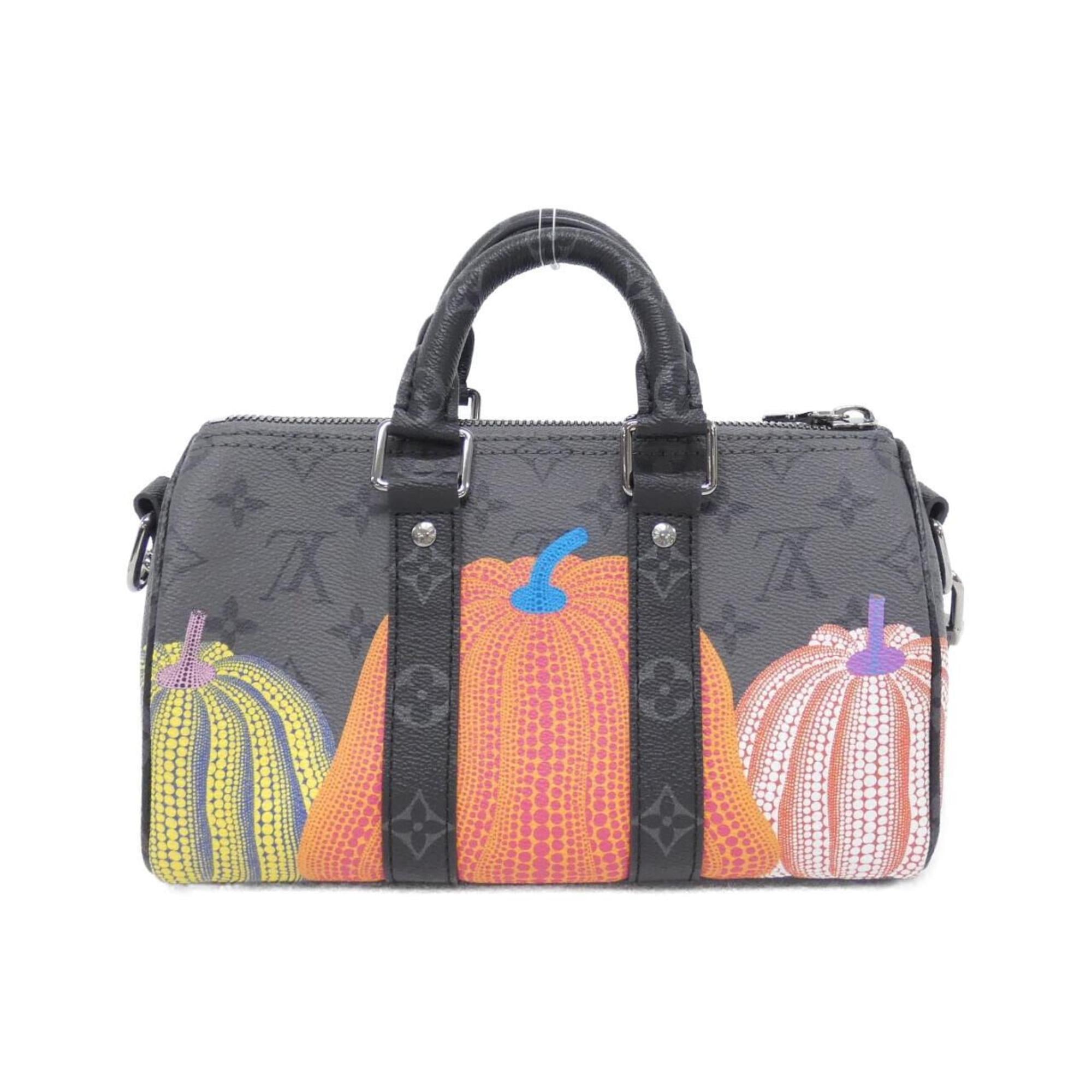 Louis Vuitton Black Gris Coated Canvas Boston Bag