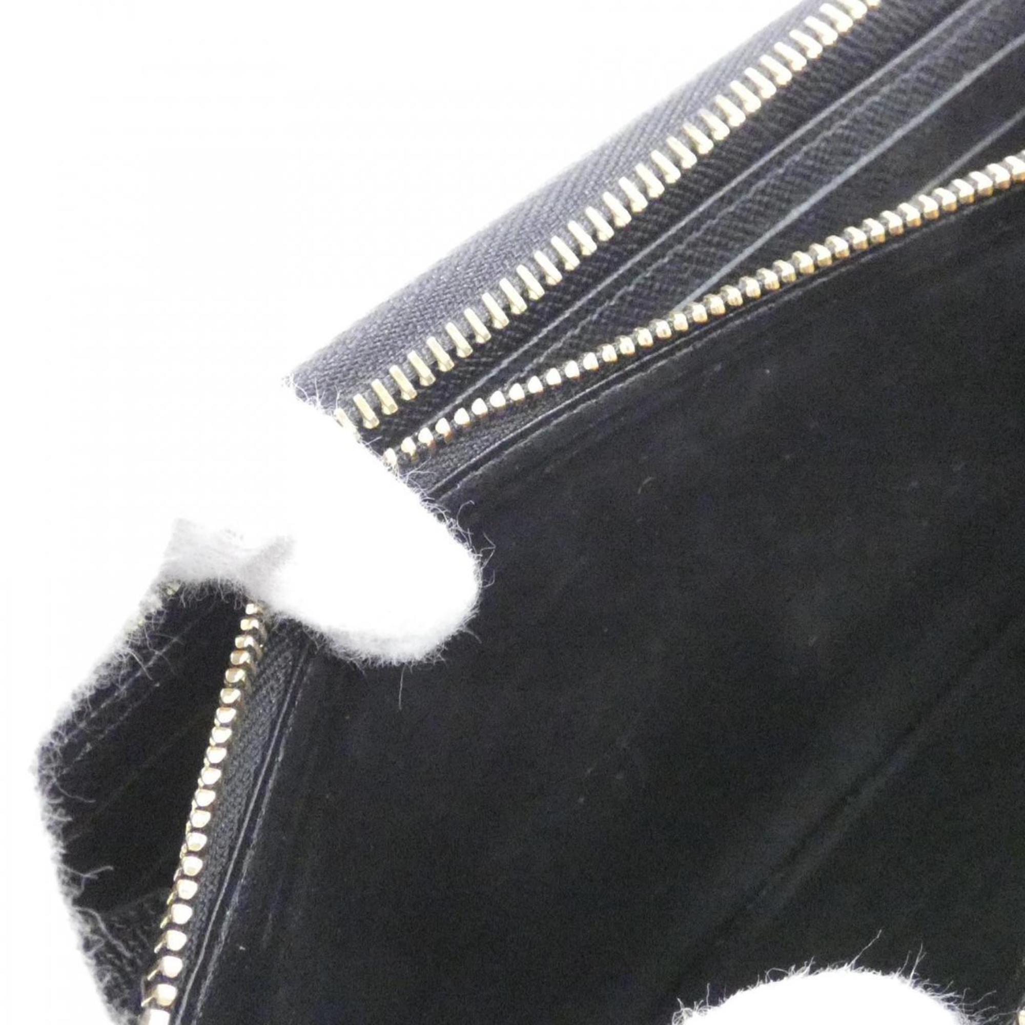 Louis Vuitton Black Leather Long Wallet