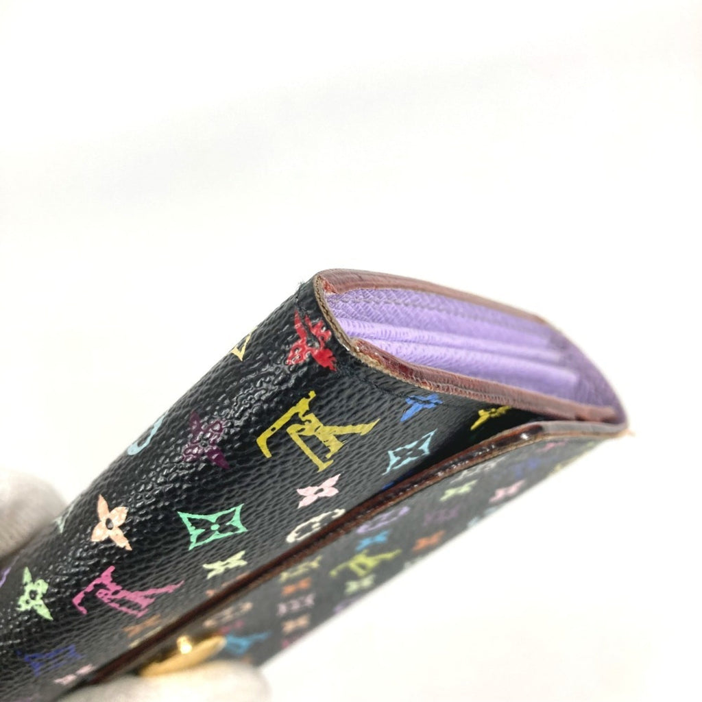 Louis Vuitton Black Multi-Color Purple Monogram Multicolore Canvas Chain/Shoulder Wallet