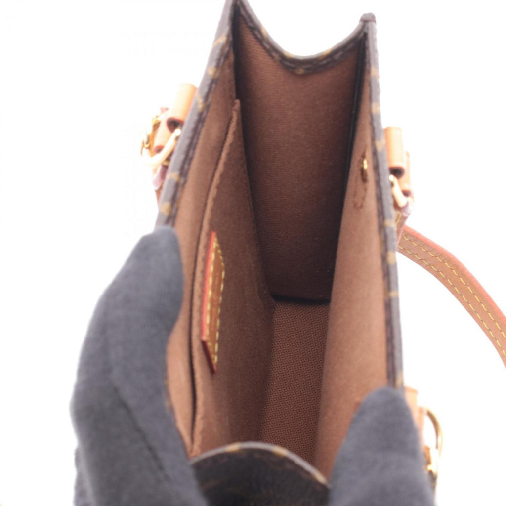 Louis Vuitton Brown Coated Canvas Leather Handbag