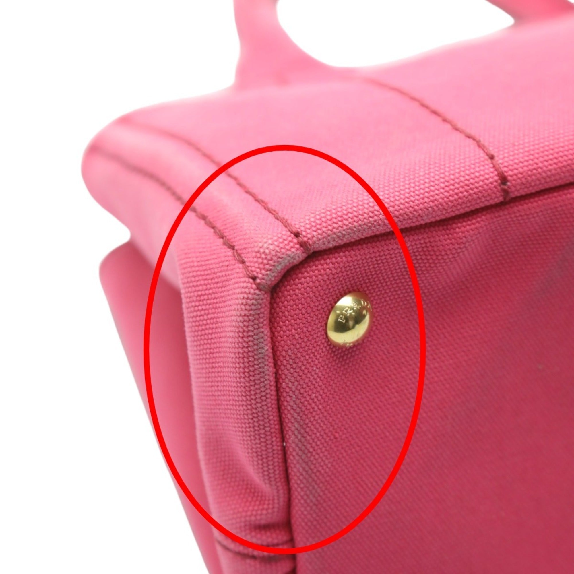 Prada Canapa Pink Cotton Canvas Tote Bag