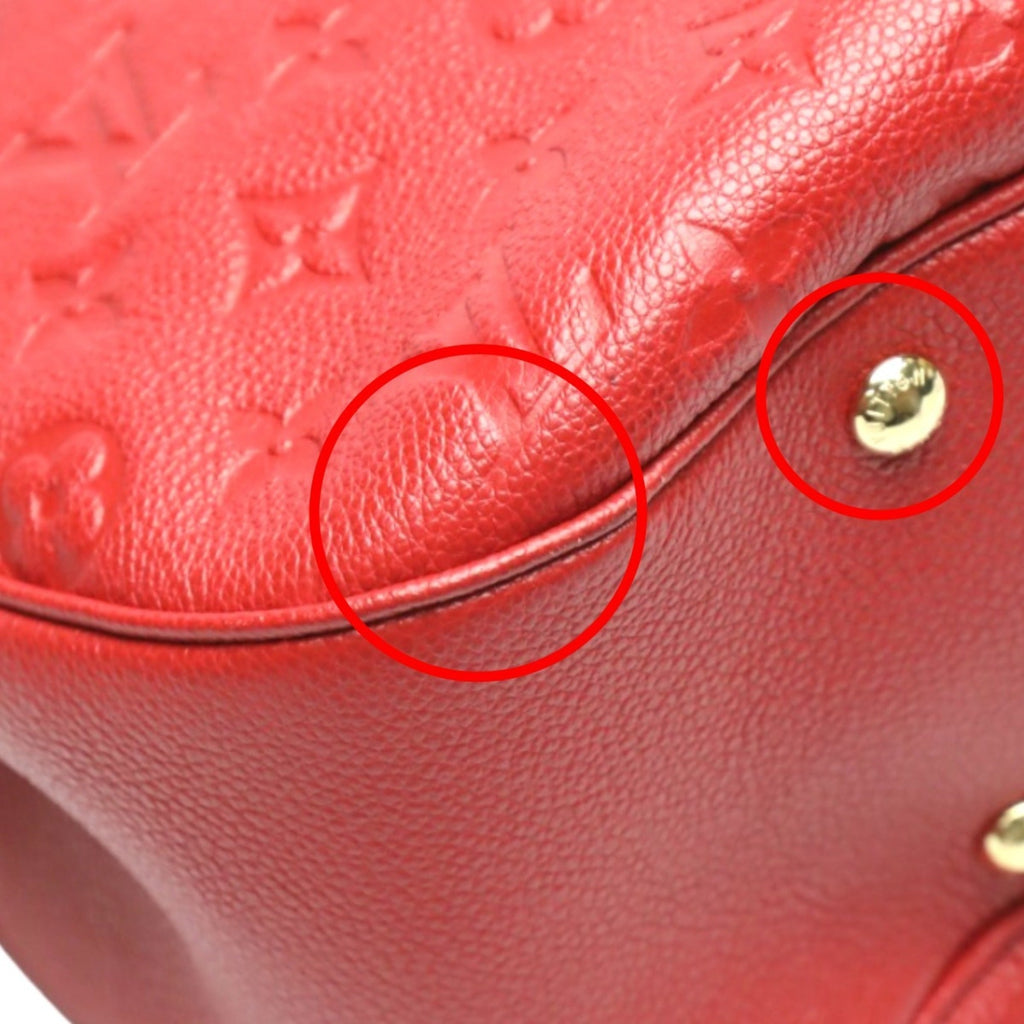 Louis Vuitton Red Color Monogram Empreinte Handbag