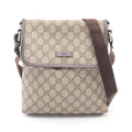Gucci Beige Brown Pvc Leather Handbag Shoulder Bag (Pre-Owned)