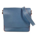 Louis Vuitton Navy Ocean Red Color Taiga Leather Messenger Bag Shoulder Bag