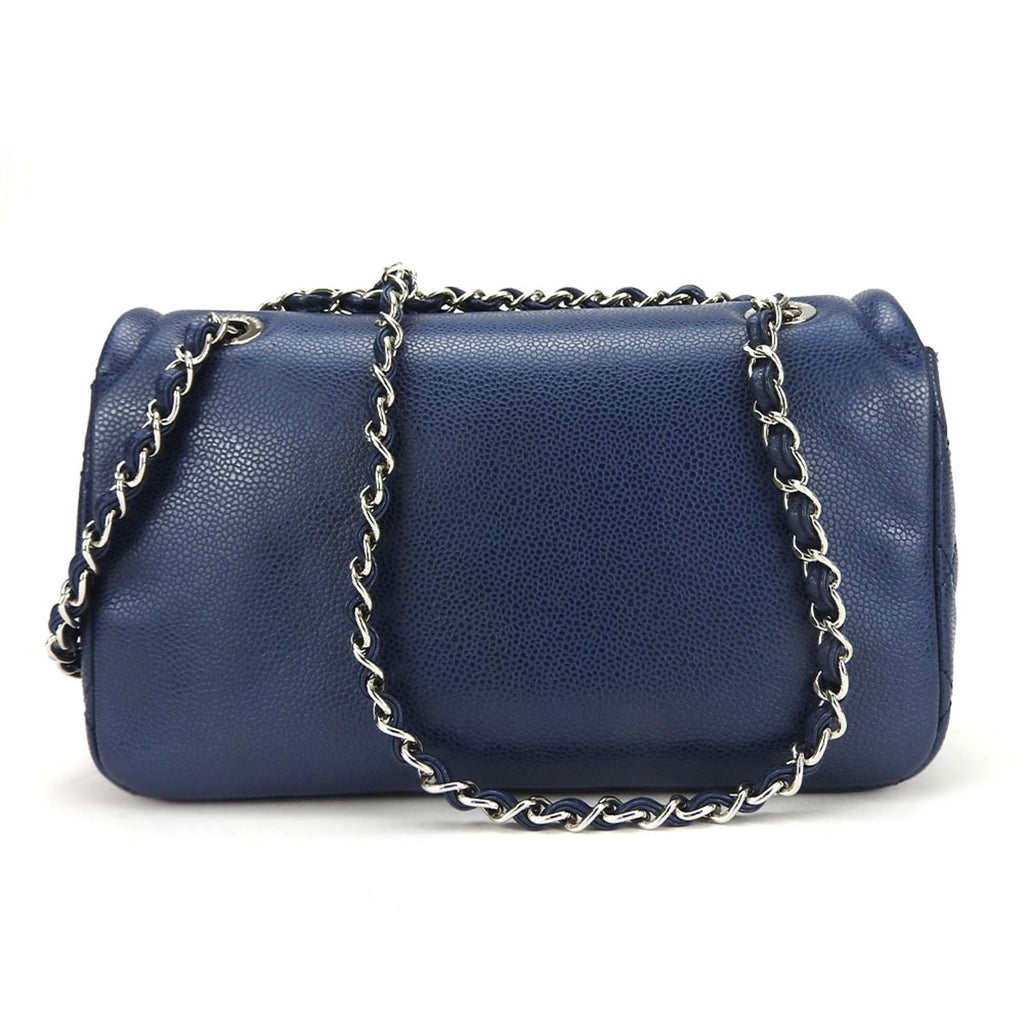 Chanel Matelasse Navy Grained Calfskin Shoulder Bag