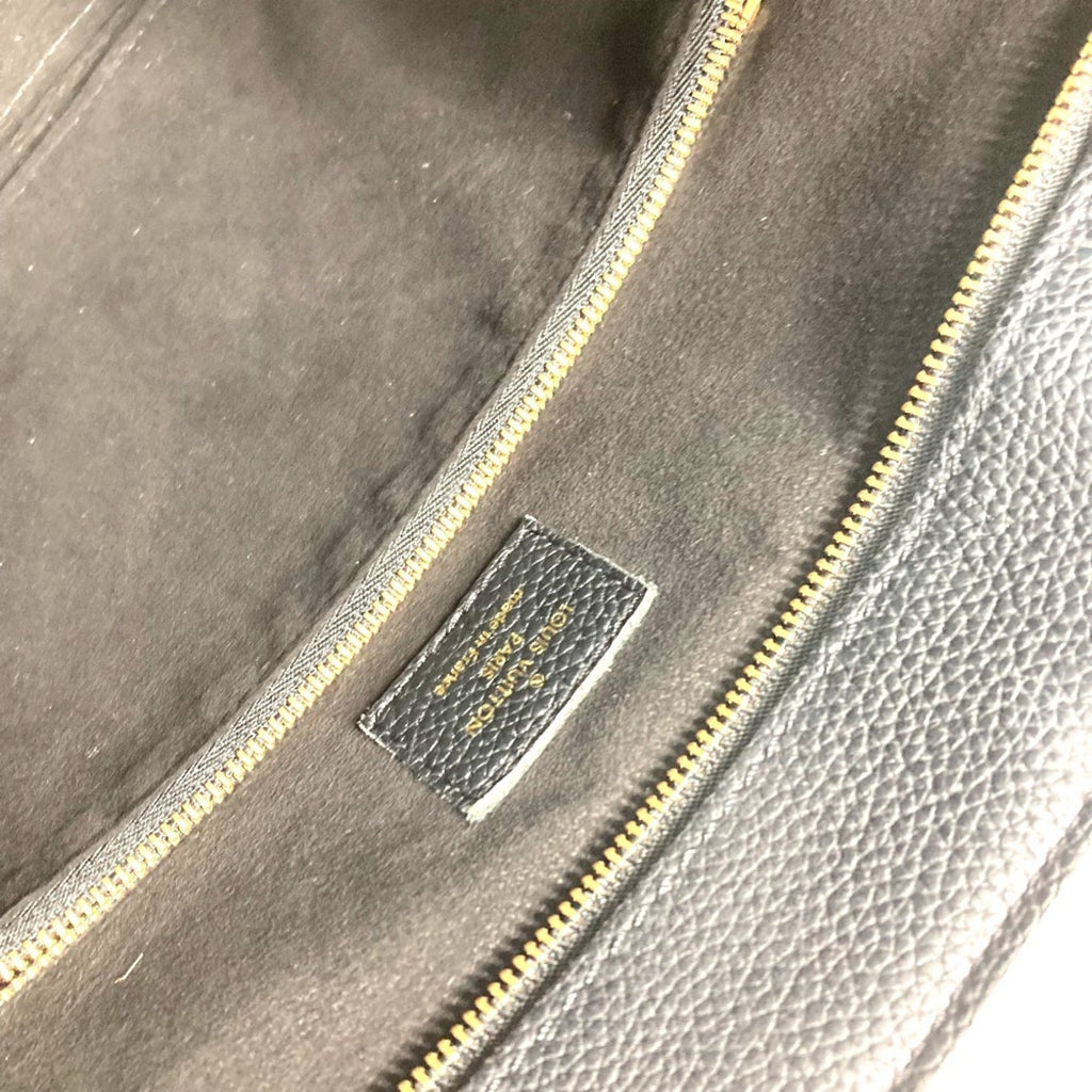 Louis Vuitton Black Noir Leather Handbag Shoulder Bag Tote Bag