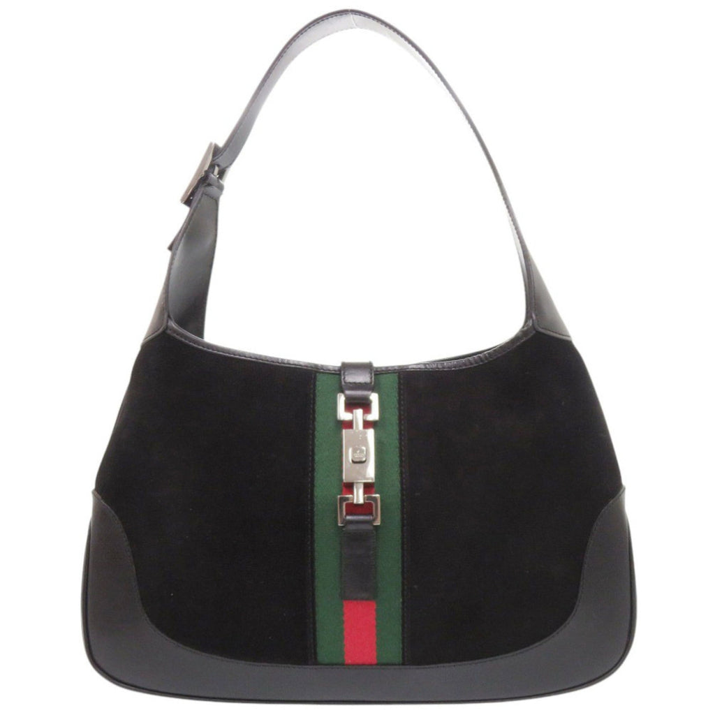 Gucci Black Suede Leather Handbag (Pre-Owned)