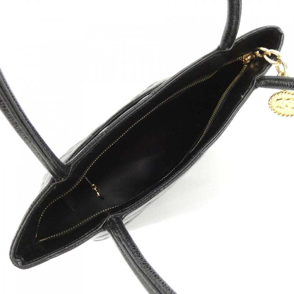 Chanel Black Grained Calfskin Handbag