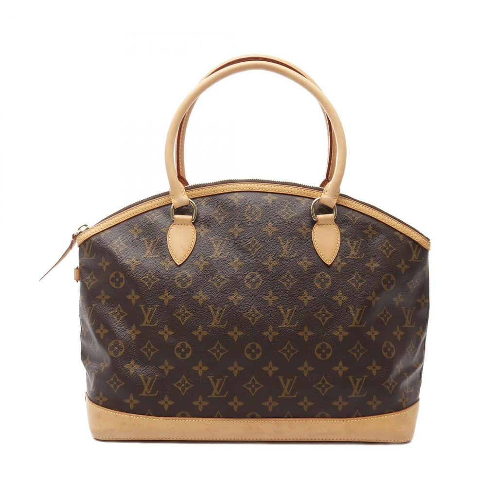 Louis Vuitton Brown Coated Canvas Leather Tote Bag