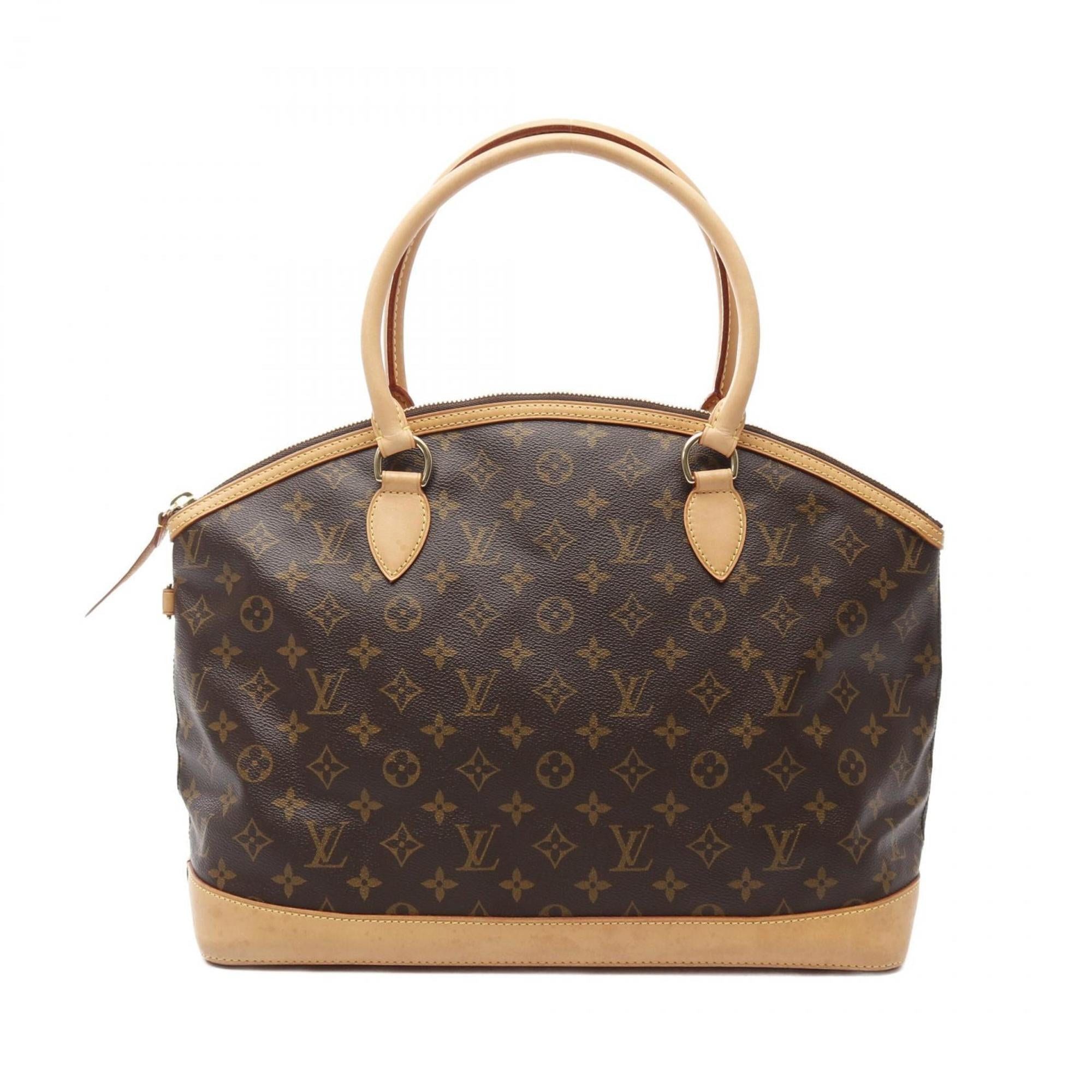 Louis Vuitton Brown Coated Canvas Leather Tote Bag