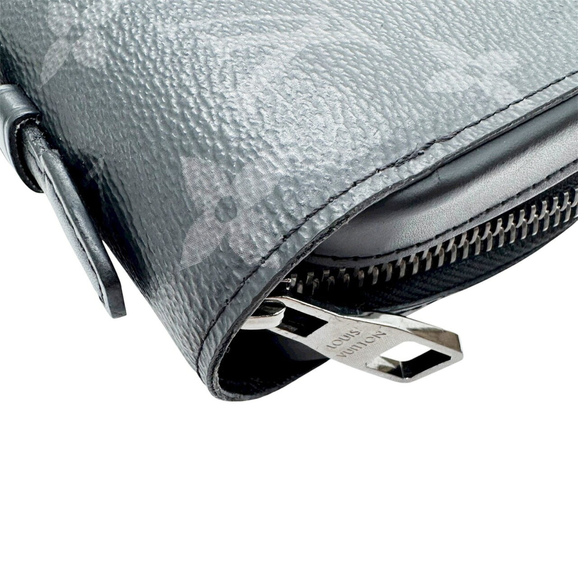 Louis Vuitton Black Gray Monogram Eclipse Monogram Eclipse Long Wallet