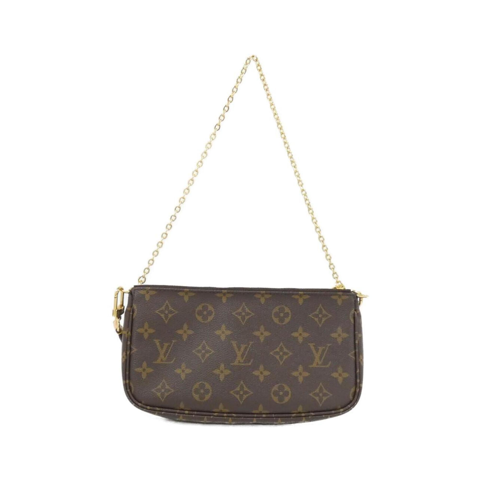 Louis Vuitton Brown Khaki Coated Canvas Pochette Shoulder Bag