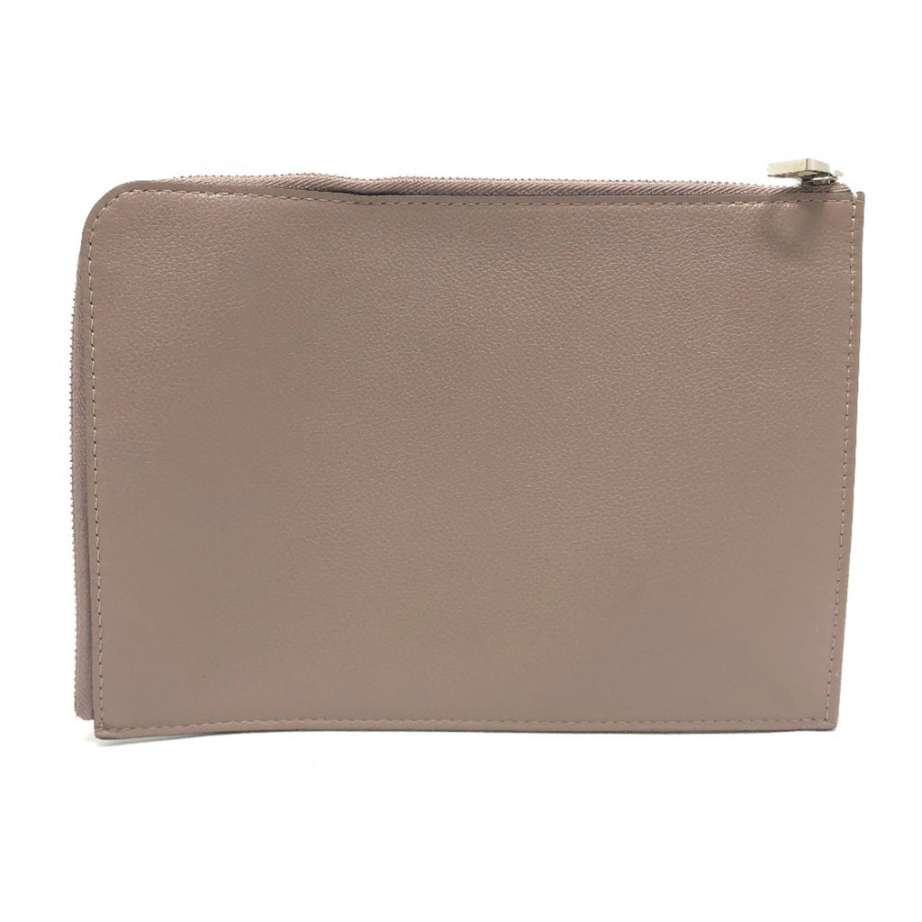 Louis Vuitton Beige Taupe Leather Clutch Bag Pochette