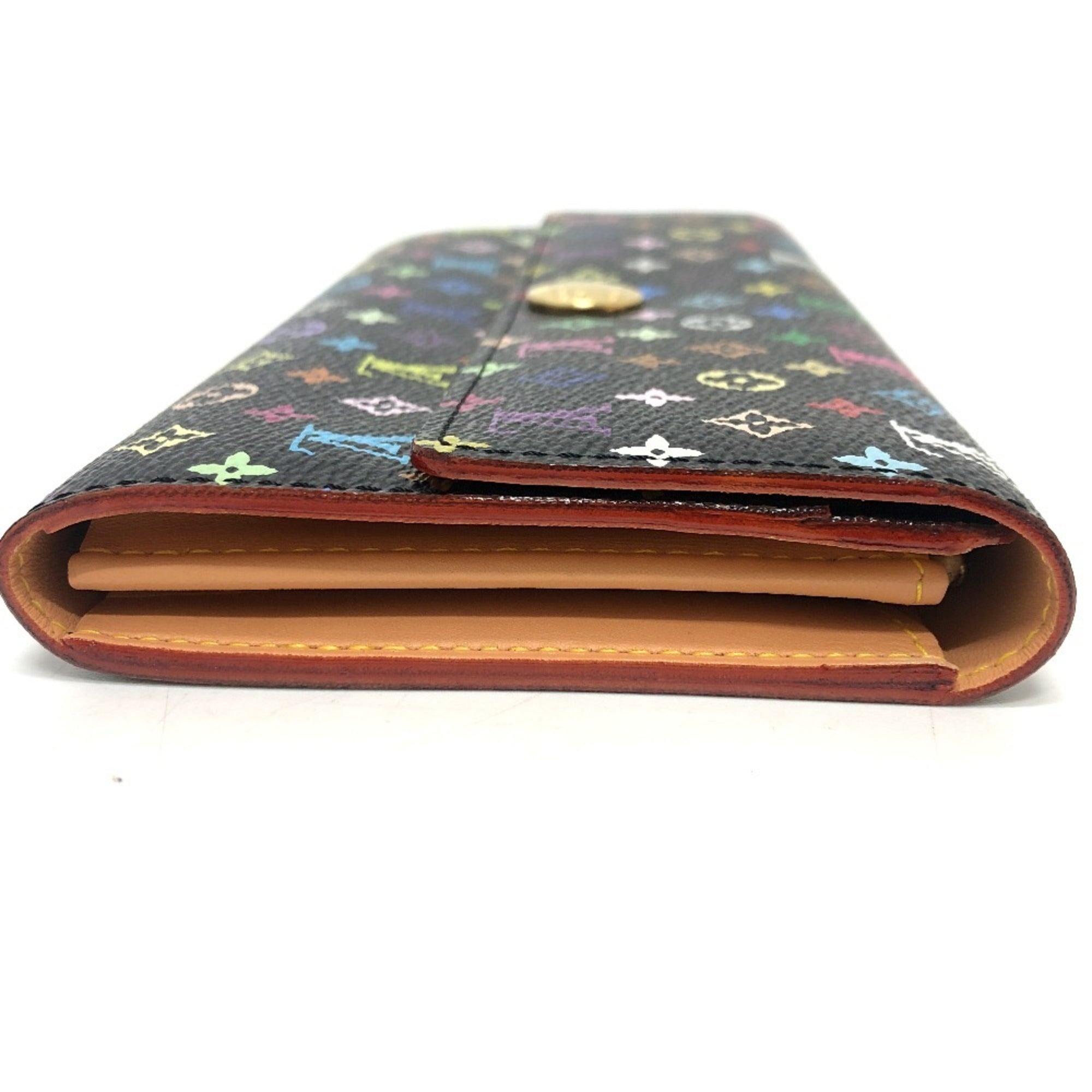 Louis Vuitton Black Monogram Multicolore Long Wallet