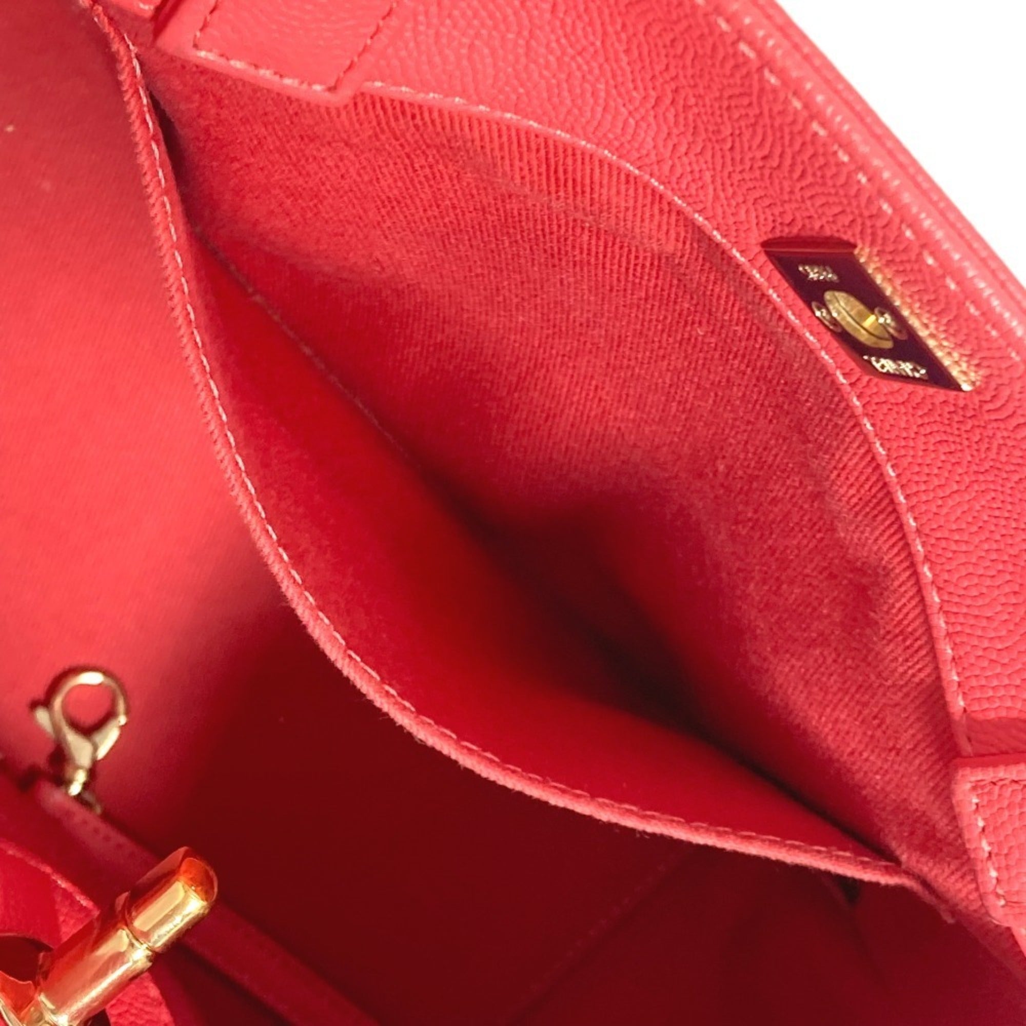 Chanel Pink Grained Calfskin Shoulder Bag Tote Bag