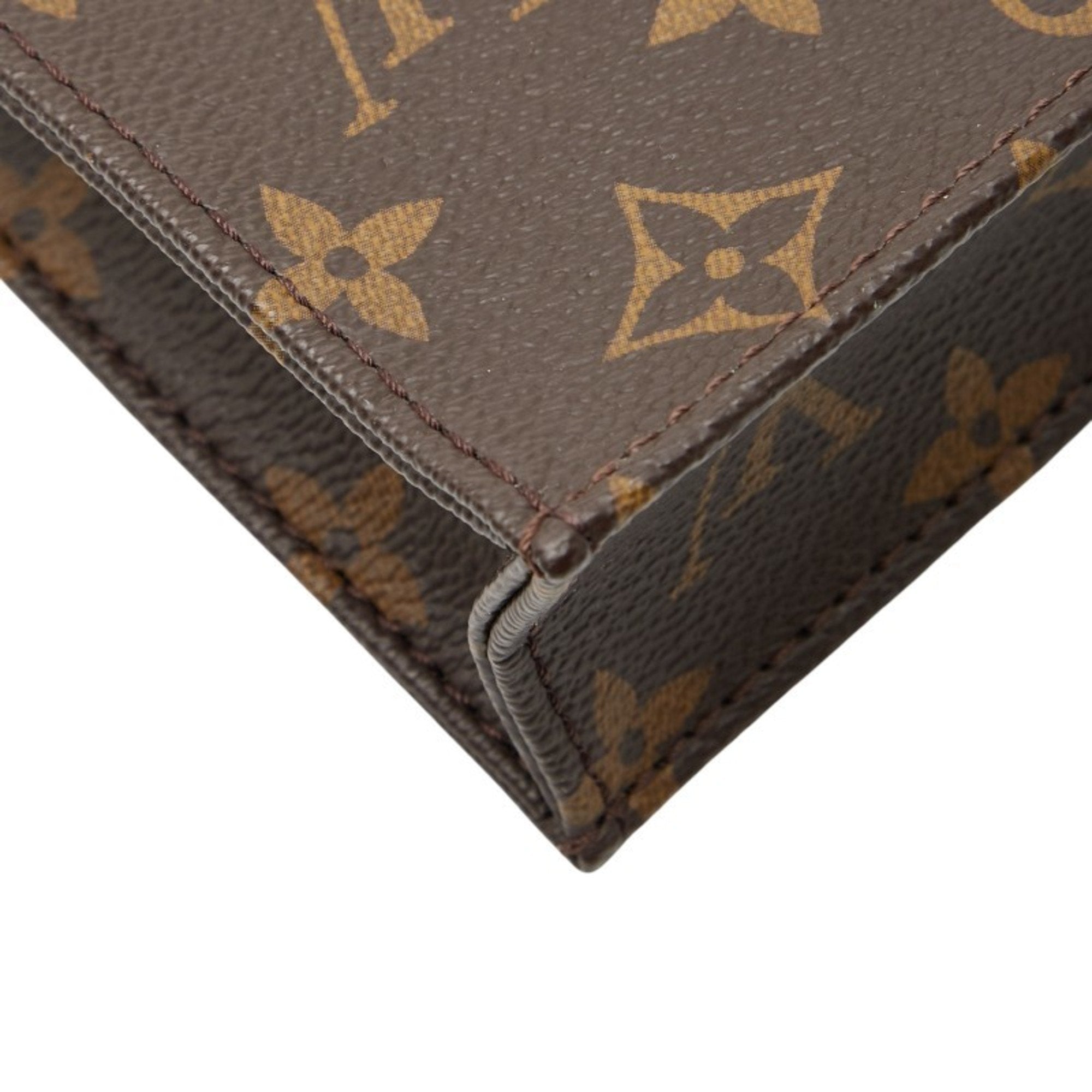 Louis Vuitton Brown Pvc Leather Handbag Shoulder Bag