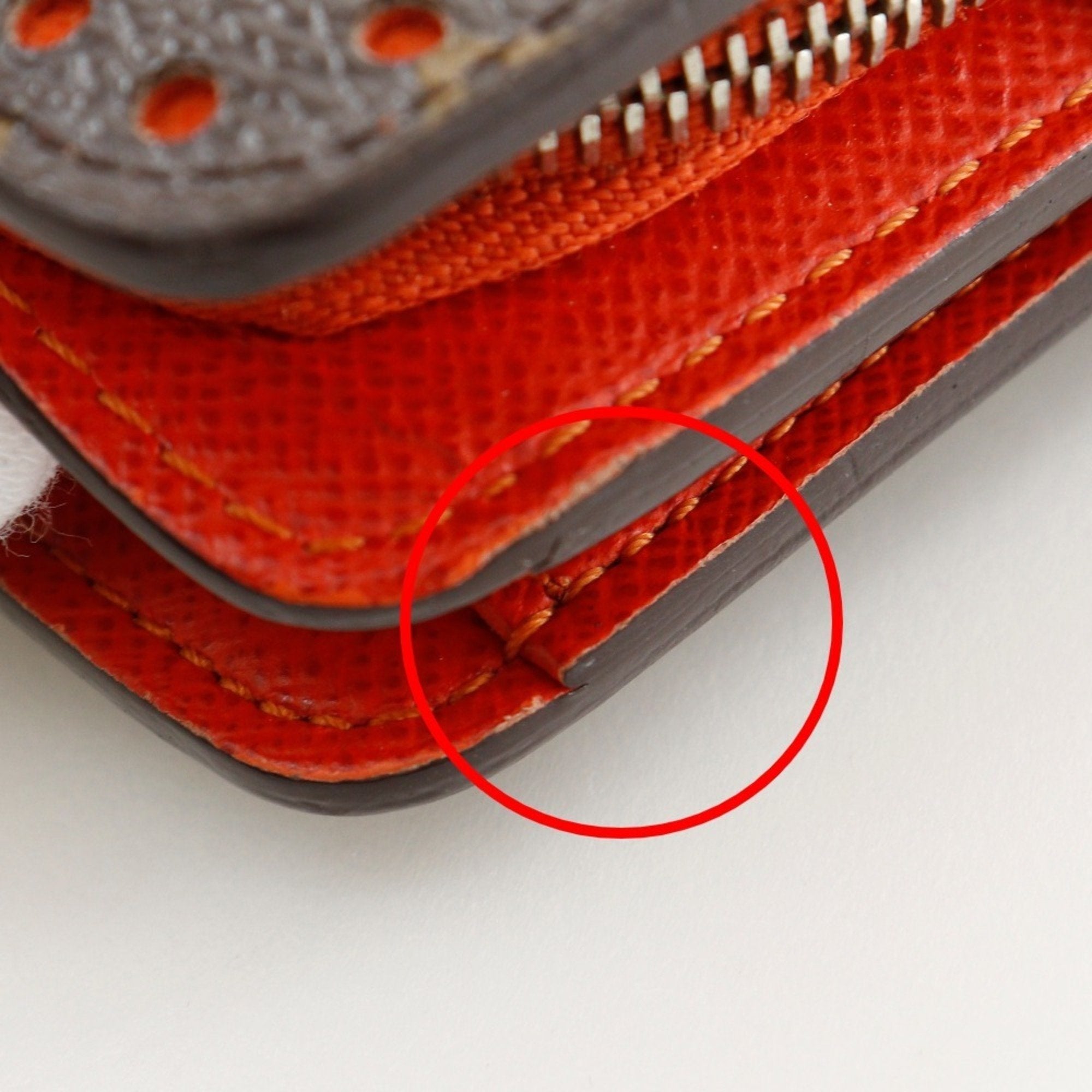 Louis Vuitton Lv Orange Orange Monogram Perforated Wallet