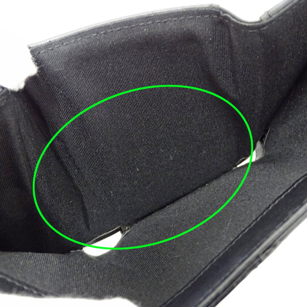 Chanel Black Grained Calfskin Wallet (Tri-Fold)