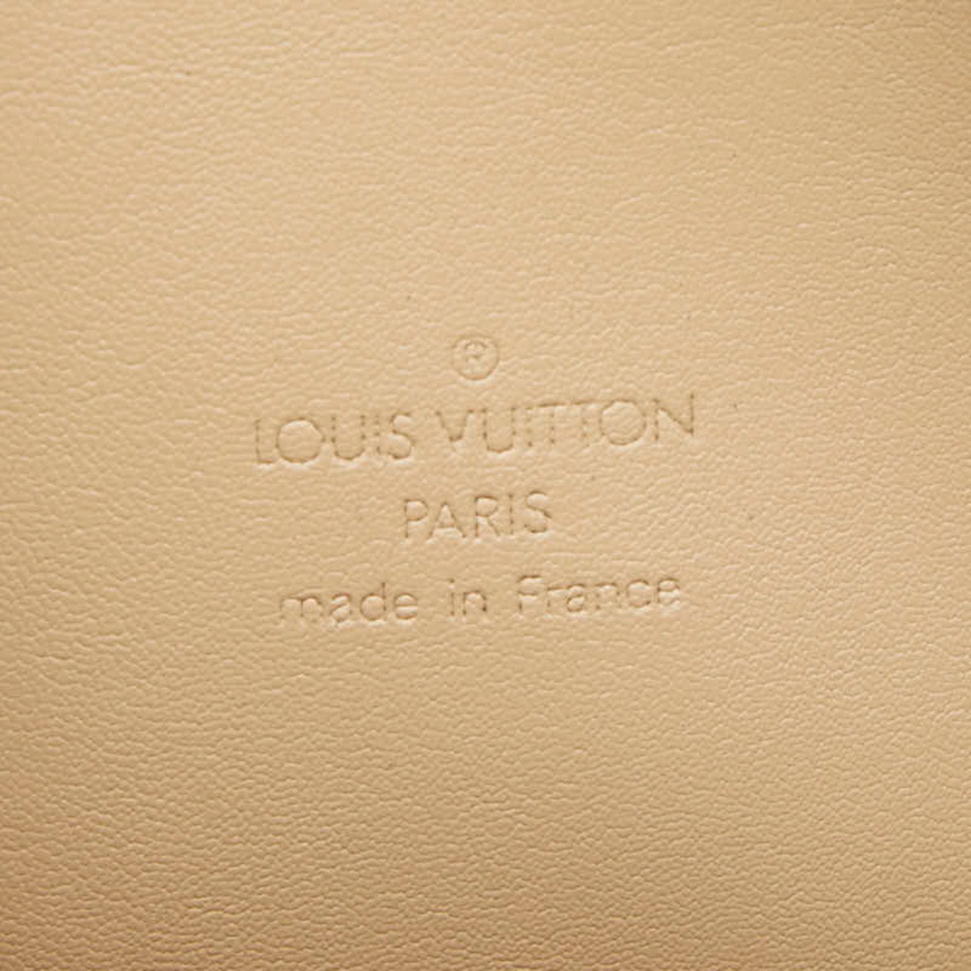 Louis Vuitton Beige Yellow Patent Leather Boston Bag Handbag