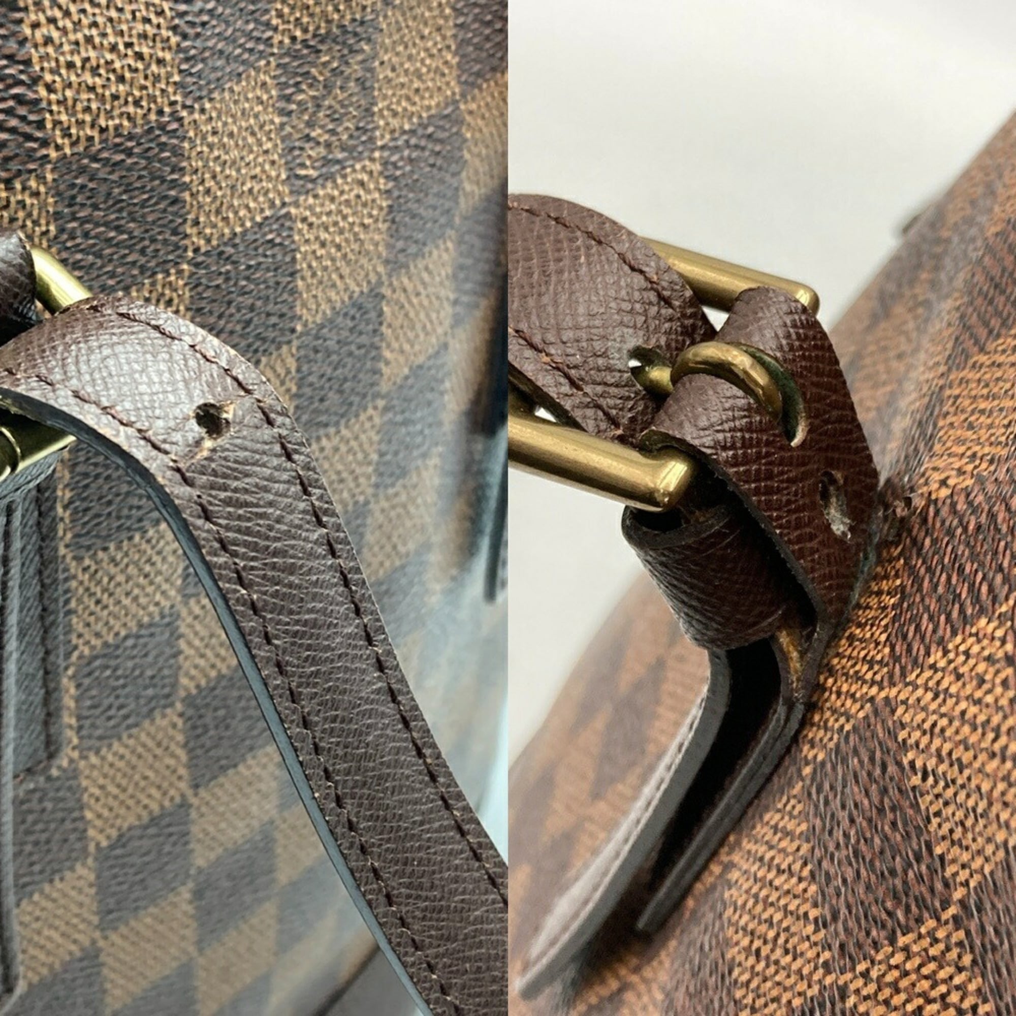 Louis Vuitton Brown Pvc Leather Tote Bag