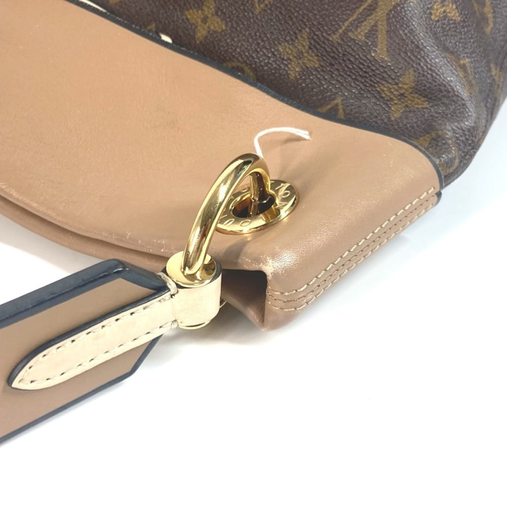 Louis Vuitton Beige Brown Monogram Monogram Shoulder Bag Tote Bag