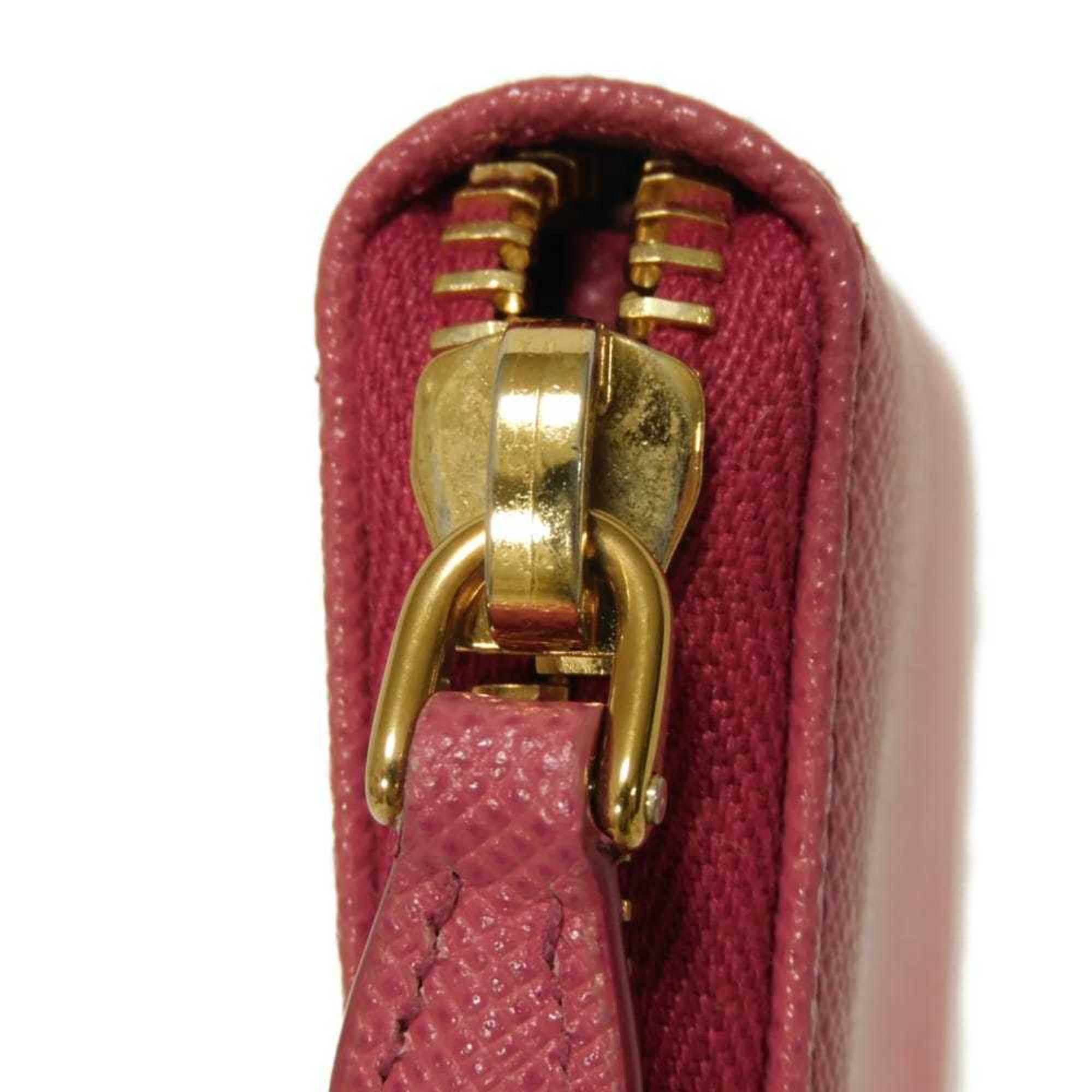 Prada Saffiano Pink Leather Coin Purse/Coin Case
