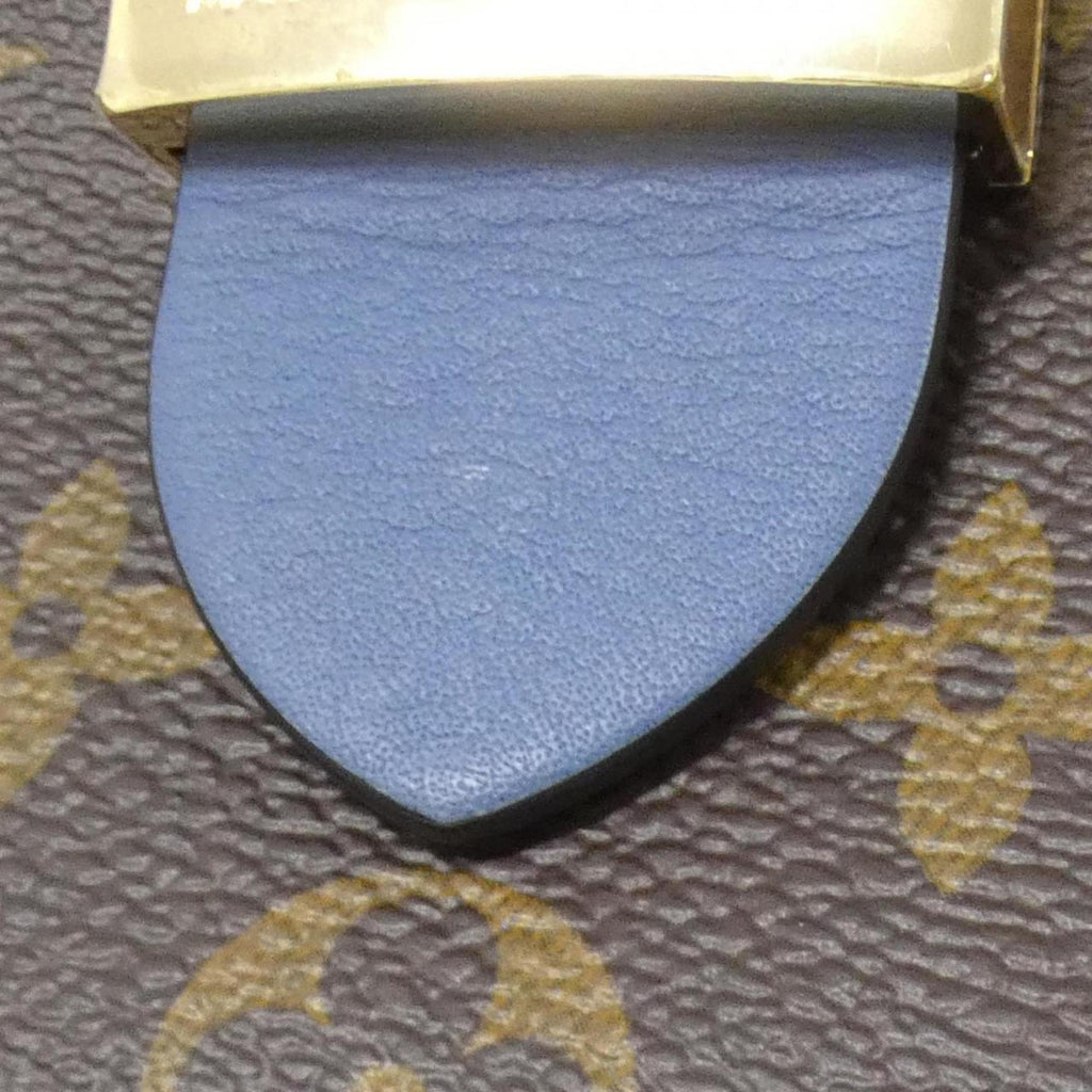 Louis Vuitton Blue Jean Marron Coated Canvas Leather Handbag