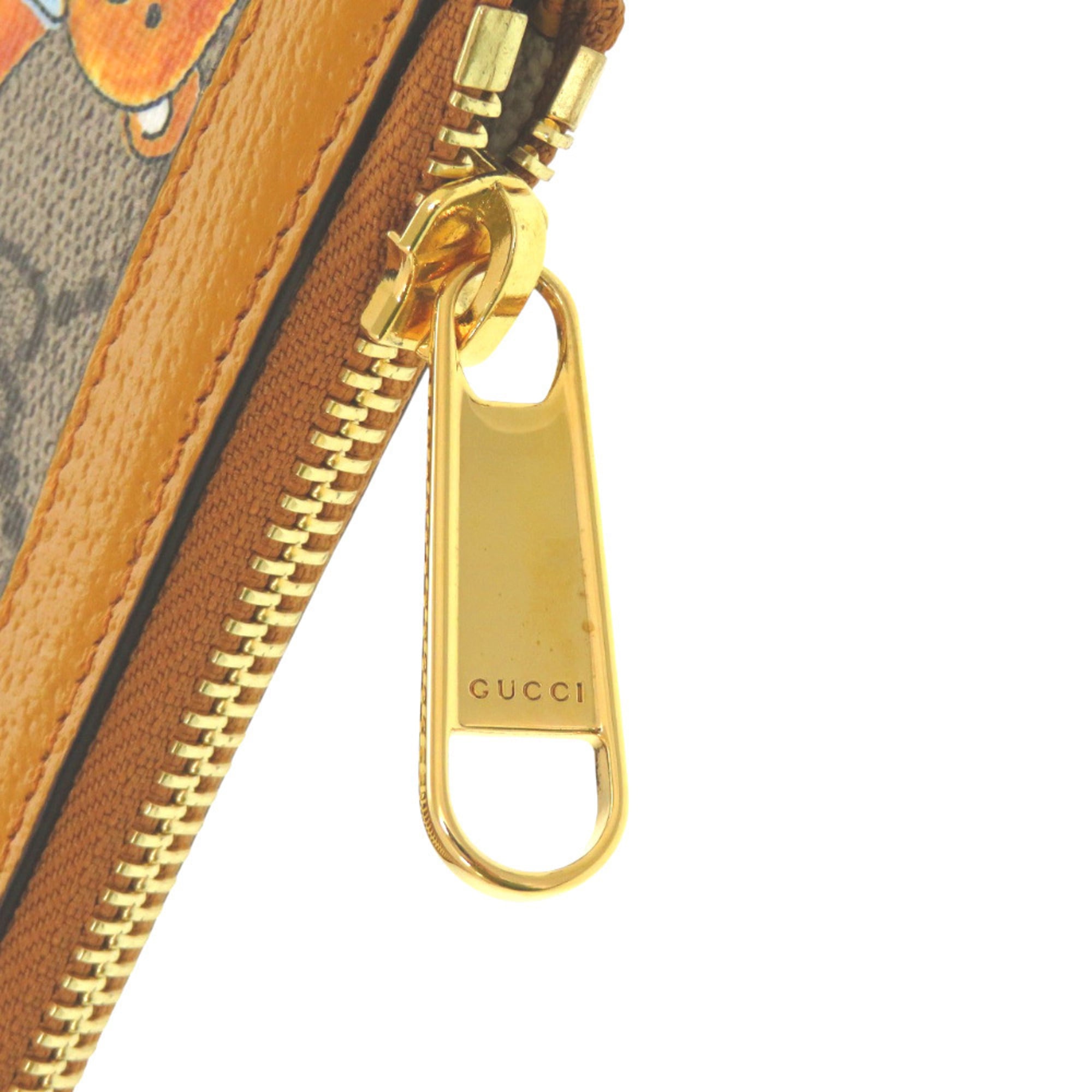 Gucci Beige Yellow Gg Supreme Canvas Leather Clutch Bag (Pre-Owned)