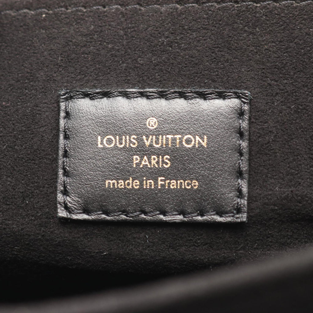 Louis Vuitton Black Brown Coated Canvas Monogram Reverse Pvc Leather Handbag Pochette