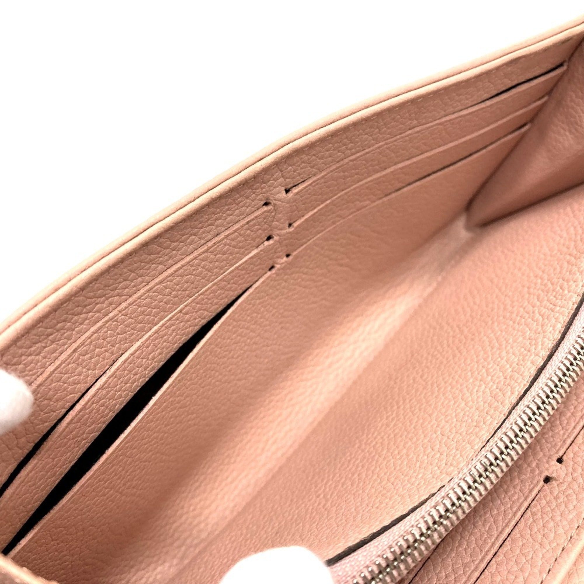 Louis Vuitton Magnolia Pink Mahina Leather Long Wallet