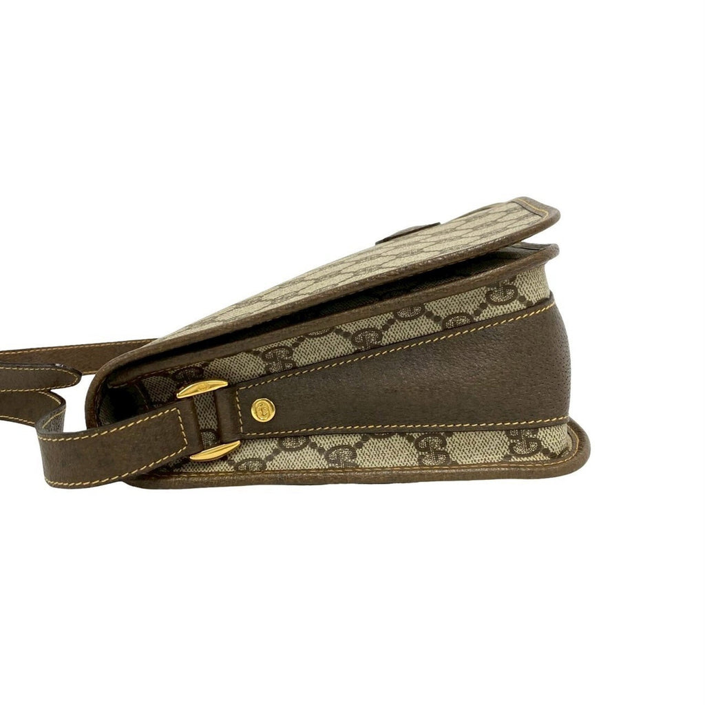 Gucci Brown Pvc Leather Pochette Shoulder Bag (Pre-Owned)