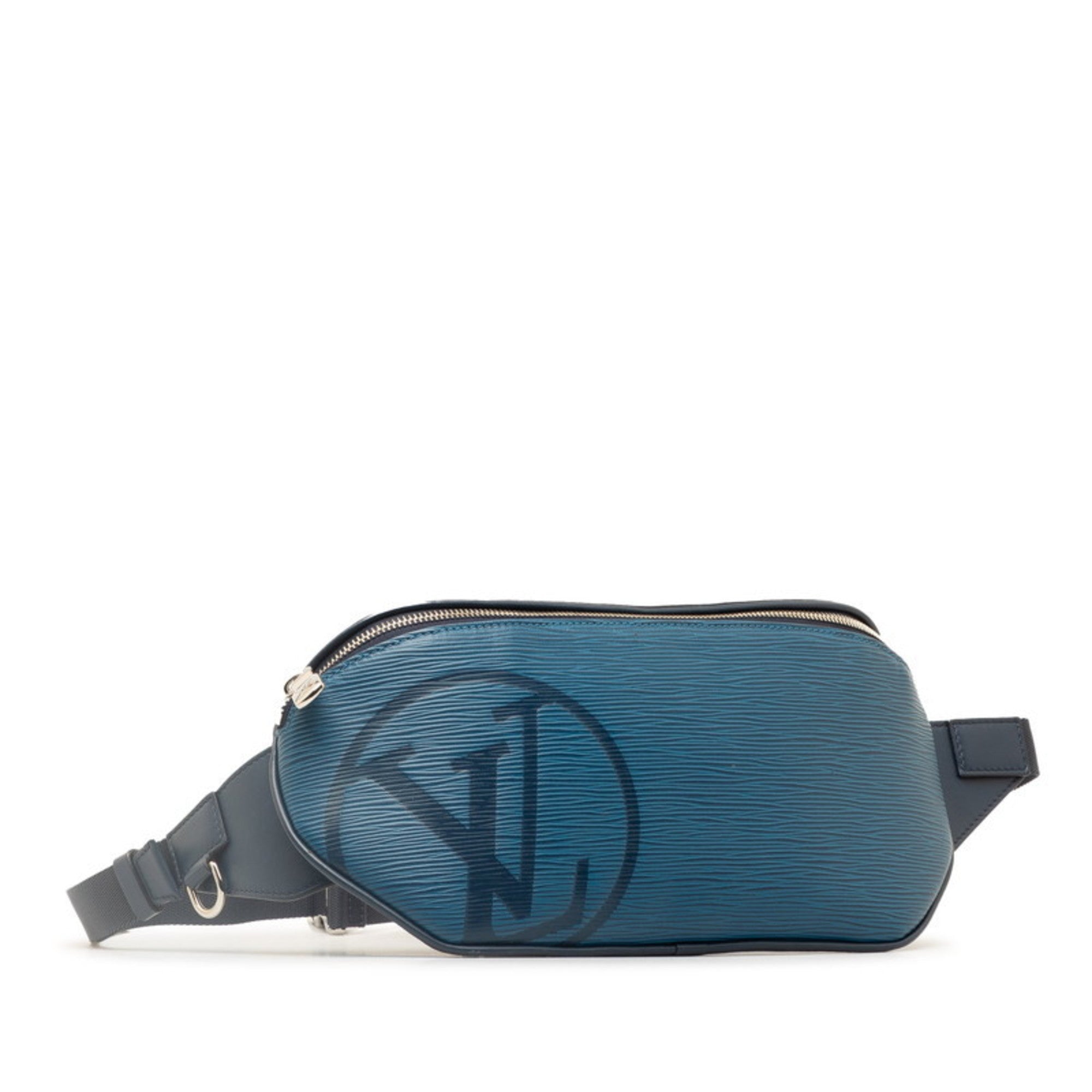 Louis Vuitton Epi Azur Blue Leather Pouch Sling Bag