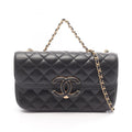 Chanel Black Leather Handbag Shoulder Bag