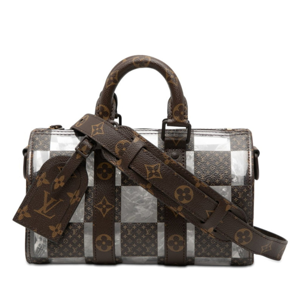 Louis Vuitton Brown Clear Pvc Vinyl Handbag Shoulder Bag