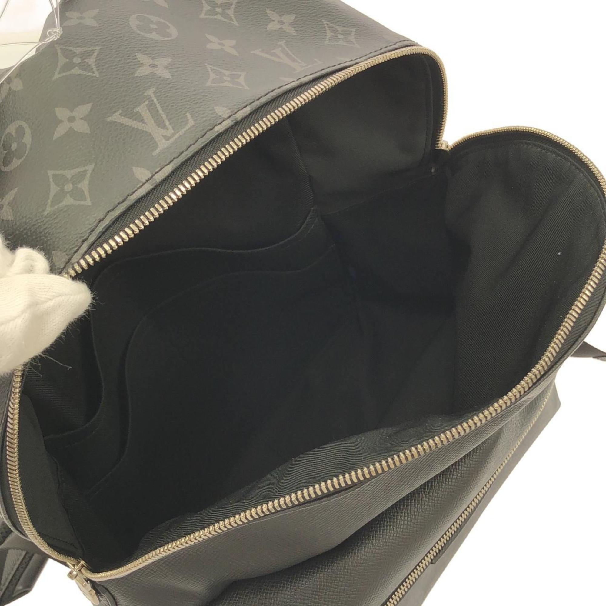 Louis Vuitton Taigarama Black Coated Canvas Leather Backpack