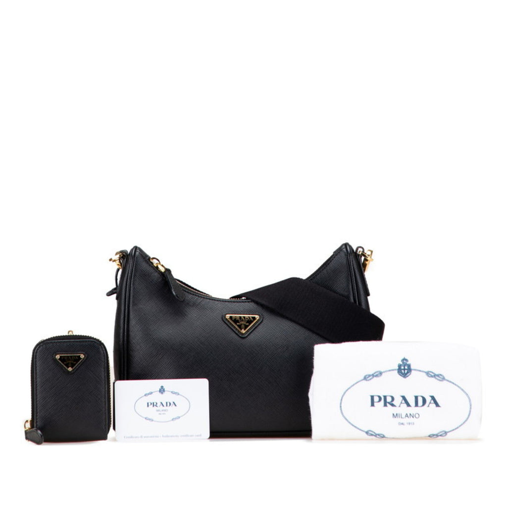 Prada Black Leather Shoulder Bag