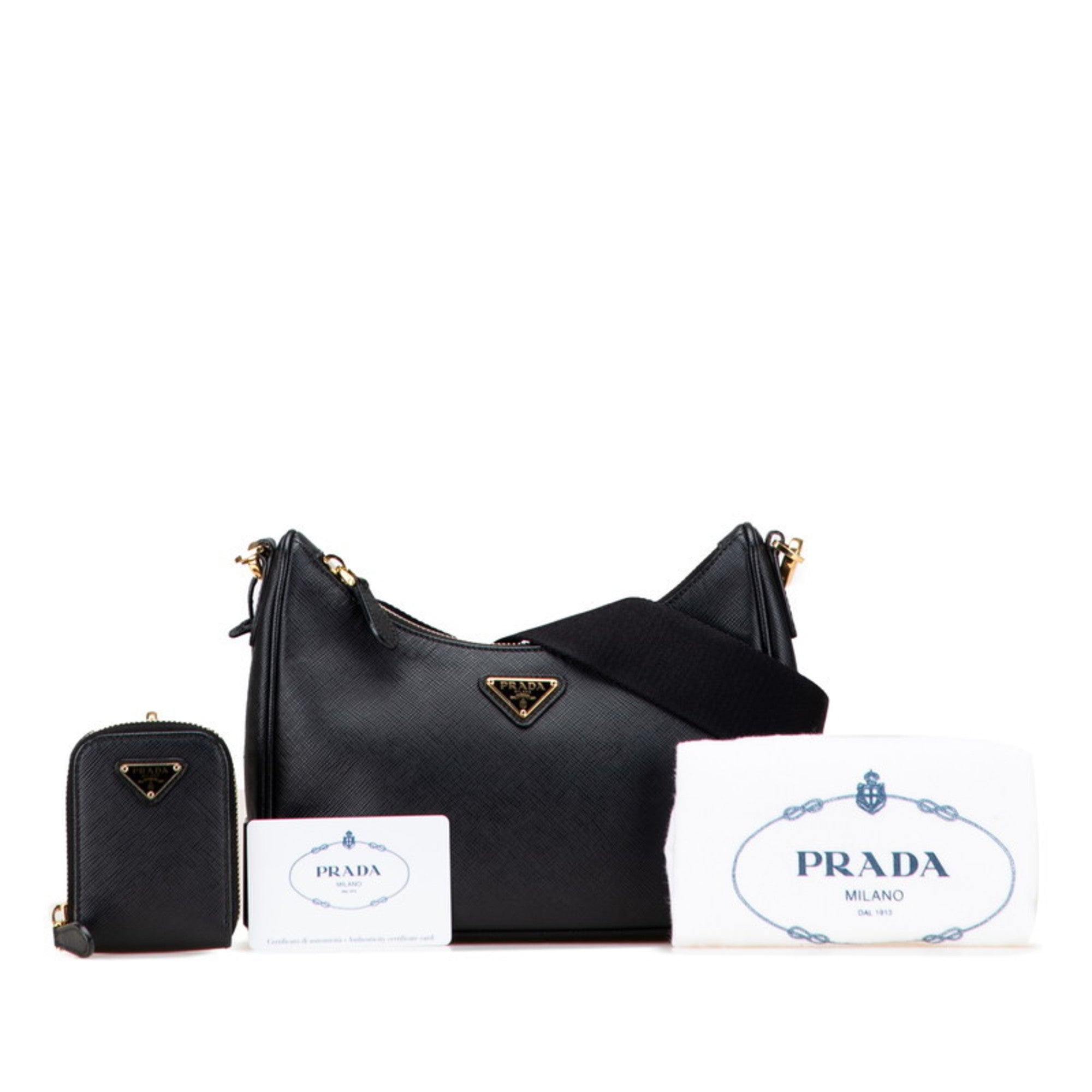 Prada Black Leather Shoulder Bag