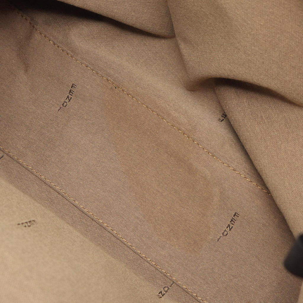 Fendi Beige Brown Canvas Leather Tote Bag