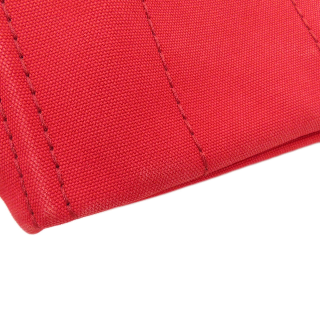 Prada Red Color Canvas Handbag