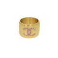 Chanel Gold Pink Gold Metal Band Ring