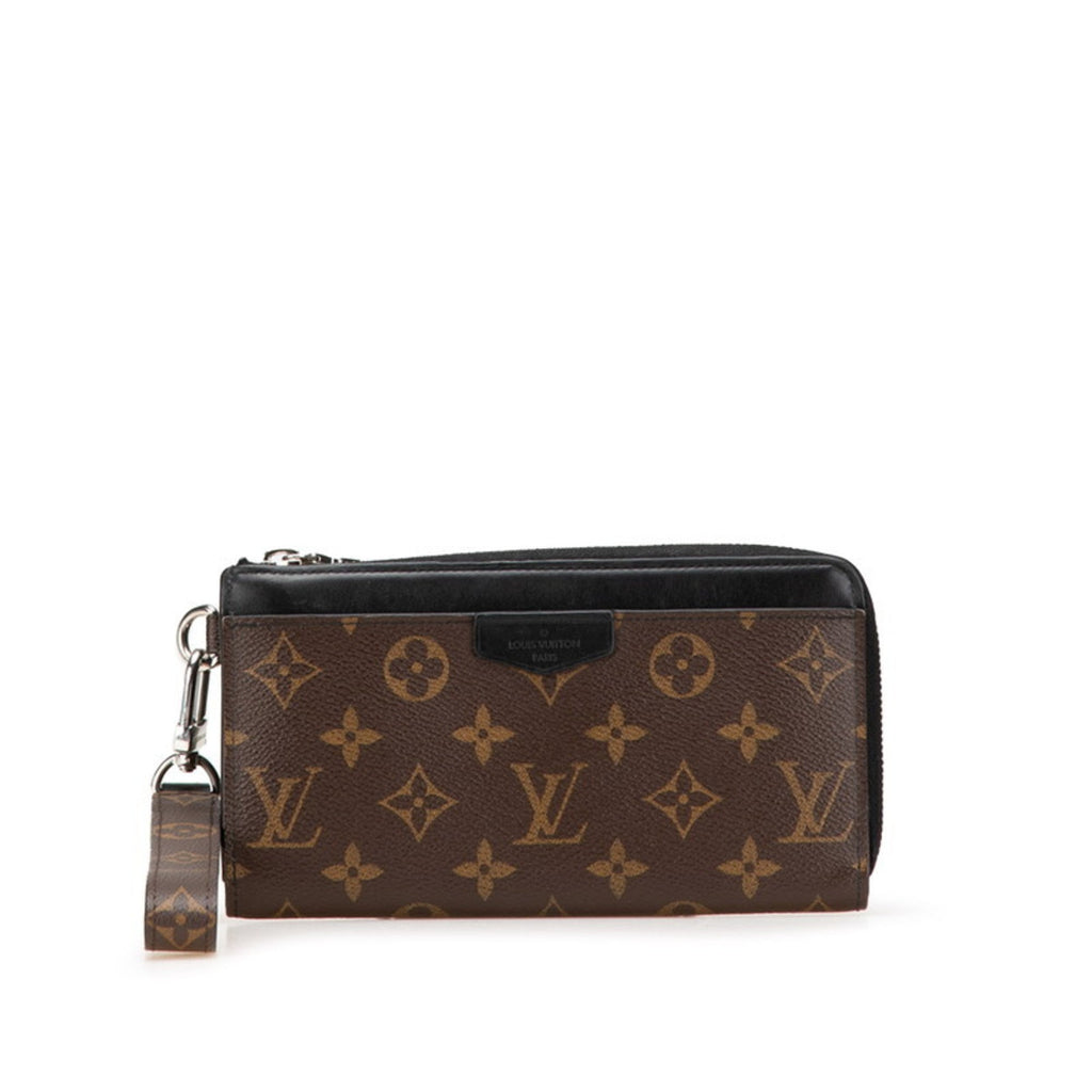 Louis Vuitton Monogram Macassar Black Brown Monogram Macassar Leather Coin Purse/Coin Case