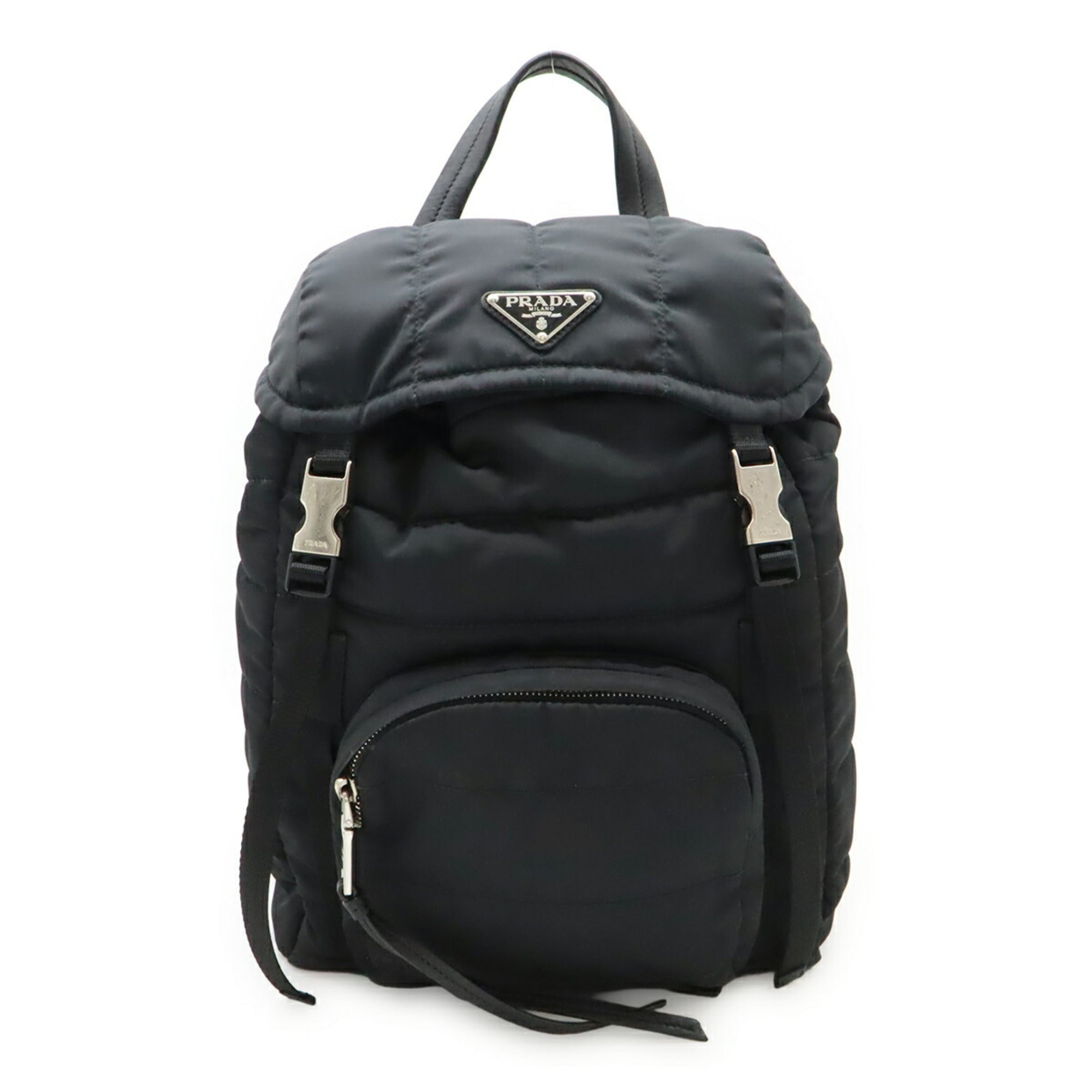 Prada Nero Nylon Leather Backpack