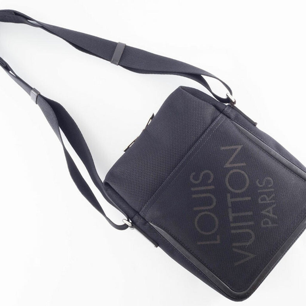 Louis Vuitton Black Noir Damier Geant Shoulder Bag