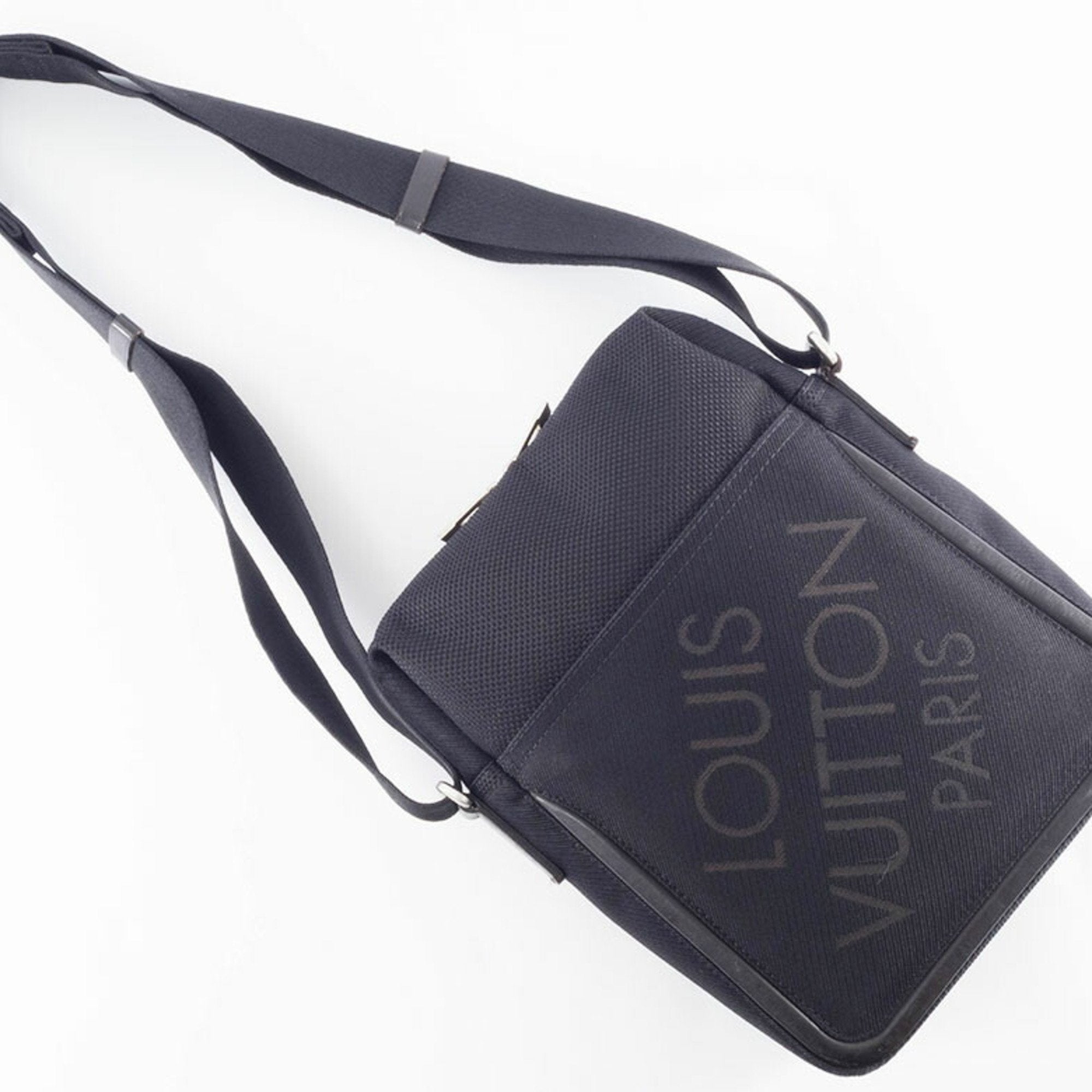 Louis Vuitton Black Noir Damier Geant Shoulder Bag