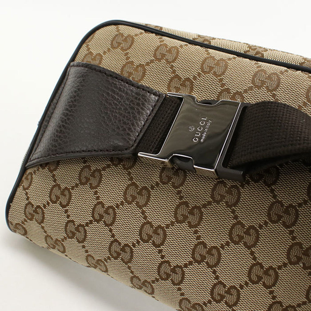 Gucci Brown Canvas Sling Bag (Pre-Owned)