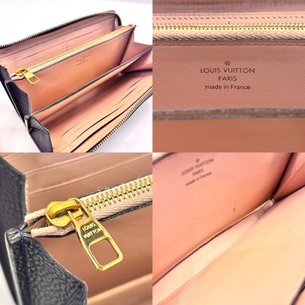 Louis Vuitton Navy Blue Leather Long Wallet