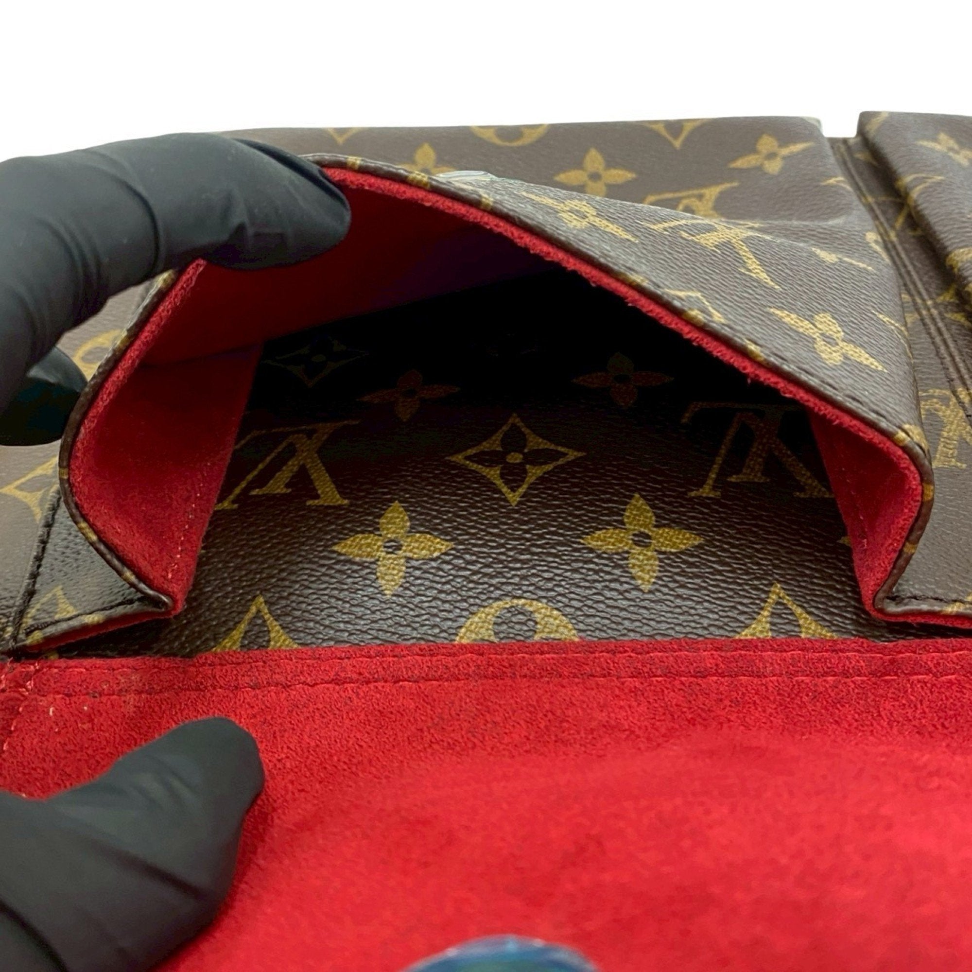 Louis Vuitton Brown Leather Pvc Handbag Tote Bag