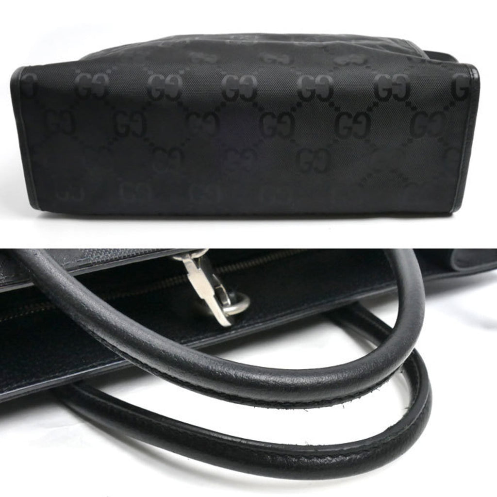 Gucci Black Nylon Leather Shoulder Bag (Pre-Owned)